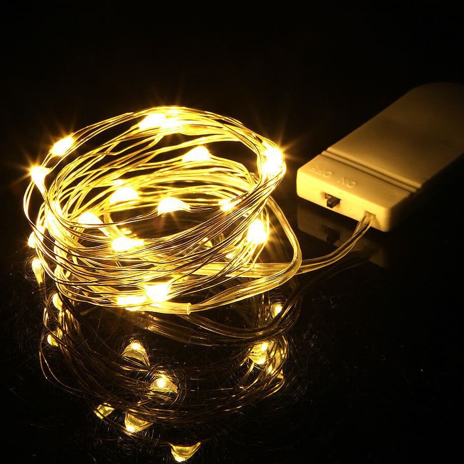 1 Fio Luzes De Fada Led 2 Metros Para Festa Em Casa De Casamento Decoração De Natal