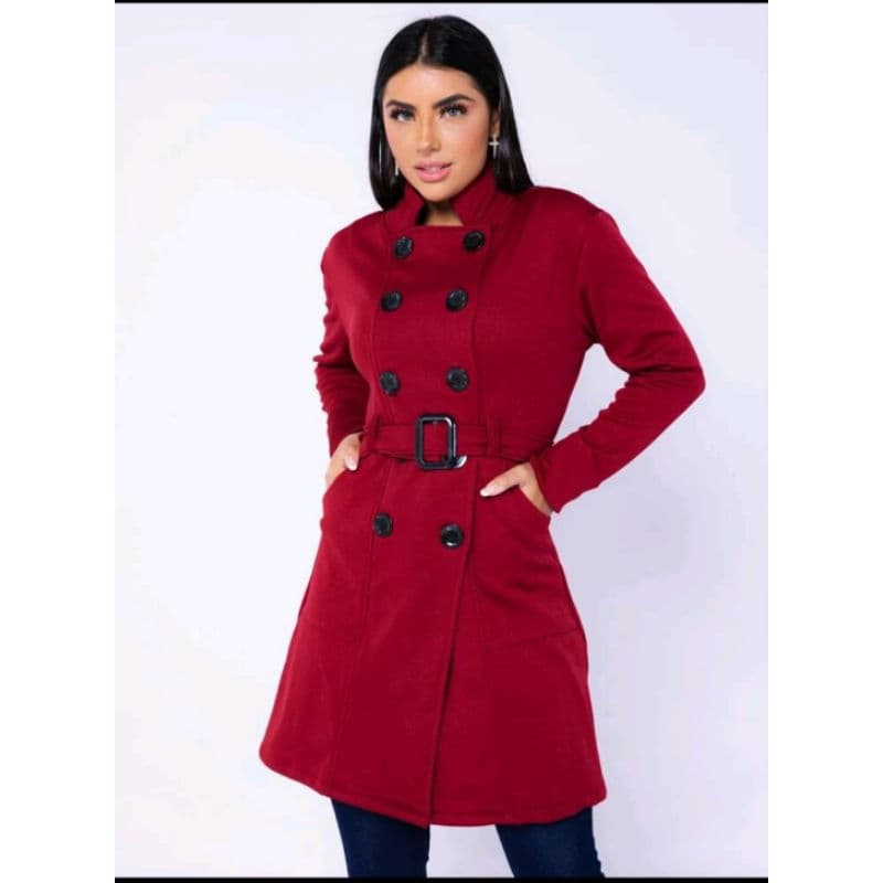 promoção casaco sobretudo moleton feminino tendência de inverno 2024