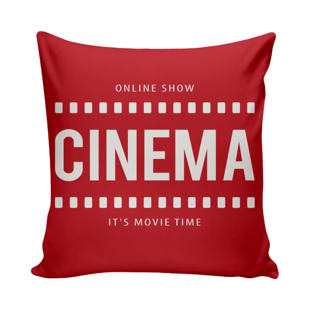 Capa De Almofada com zíper - Estampa Cinema/Filme - (40cm x 40cm) - Decoração Sofá ou Cama