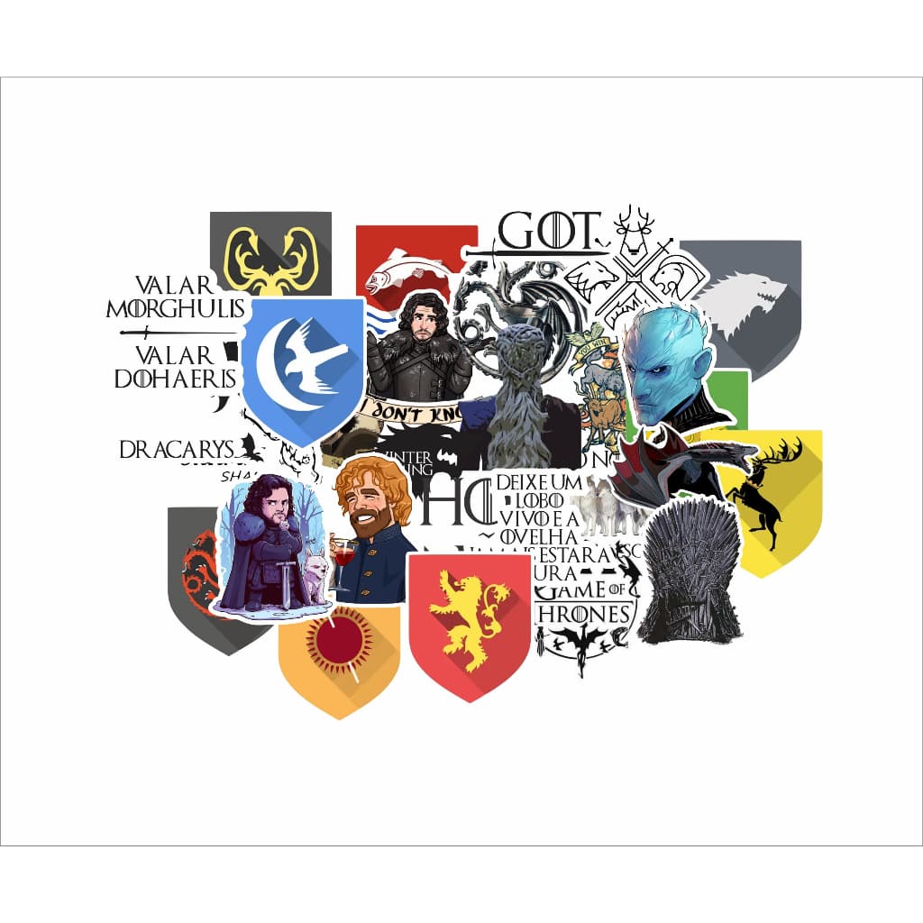 30 Adesivos Got Daenerys Dragon Game Of Throne Stickers