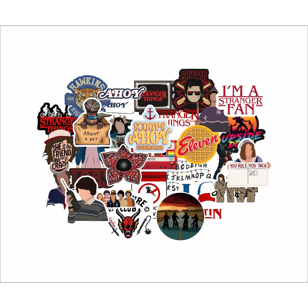 30x adesivos Stranger Things Eleven Dustin Stickers