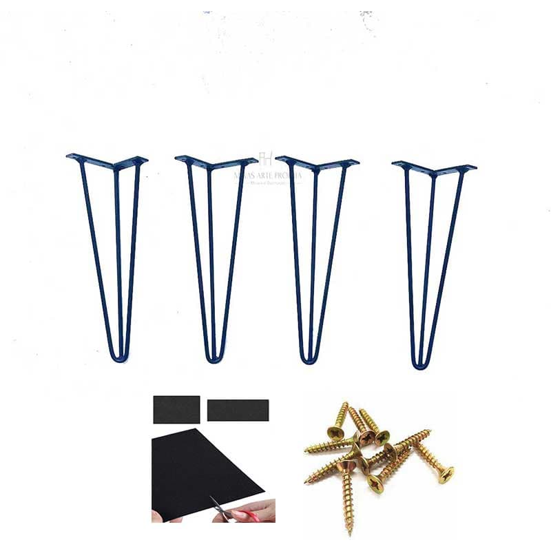 4 Pés Para Móveis 40 cm Pés De Ferro Rack Puff Mesinha Banco