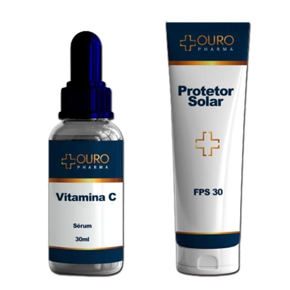 Vitamina C Sérum 30 ml + Protetor Solar FPS 30 40 gr