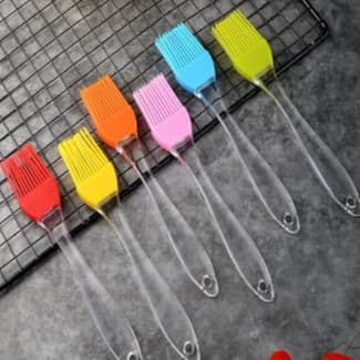 KIT Pincel Culinário de Silicone Para Untar e Pincelar Alimentos Confeitaria Cozinha