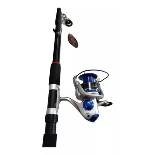 Kit Vara Ottoni Ação Média Retrátil 4.20m+ Molinete Sol 6000 Pesca Praia Costão E Pesqueiro!