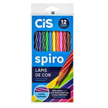 Lápis de Cor 12 Cores Spiro Cis