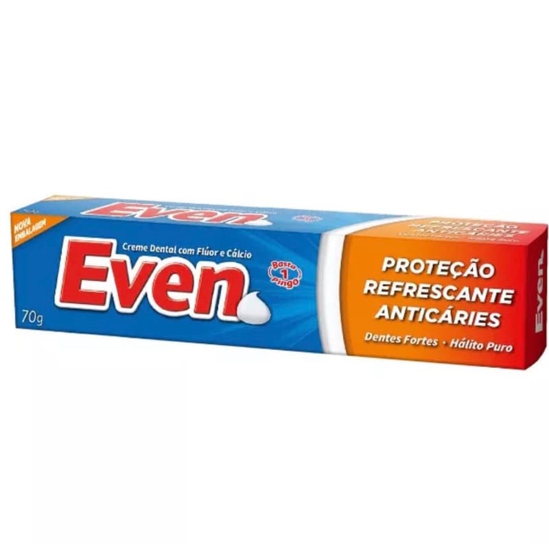 12 Unidades Creme Dental Even Flúor e Cálcio 70g