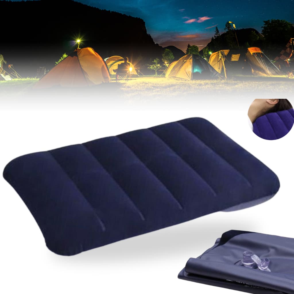 Travesseiro Inflável Impermeável Viage Camping Transporte Acampamento 42cm x 26cm