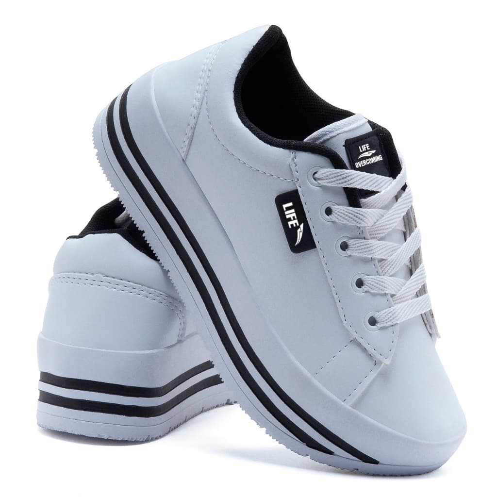 Tênis feminino plataforma casual passeio moda trabalho barato