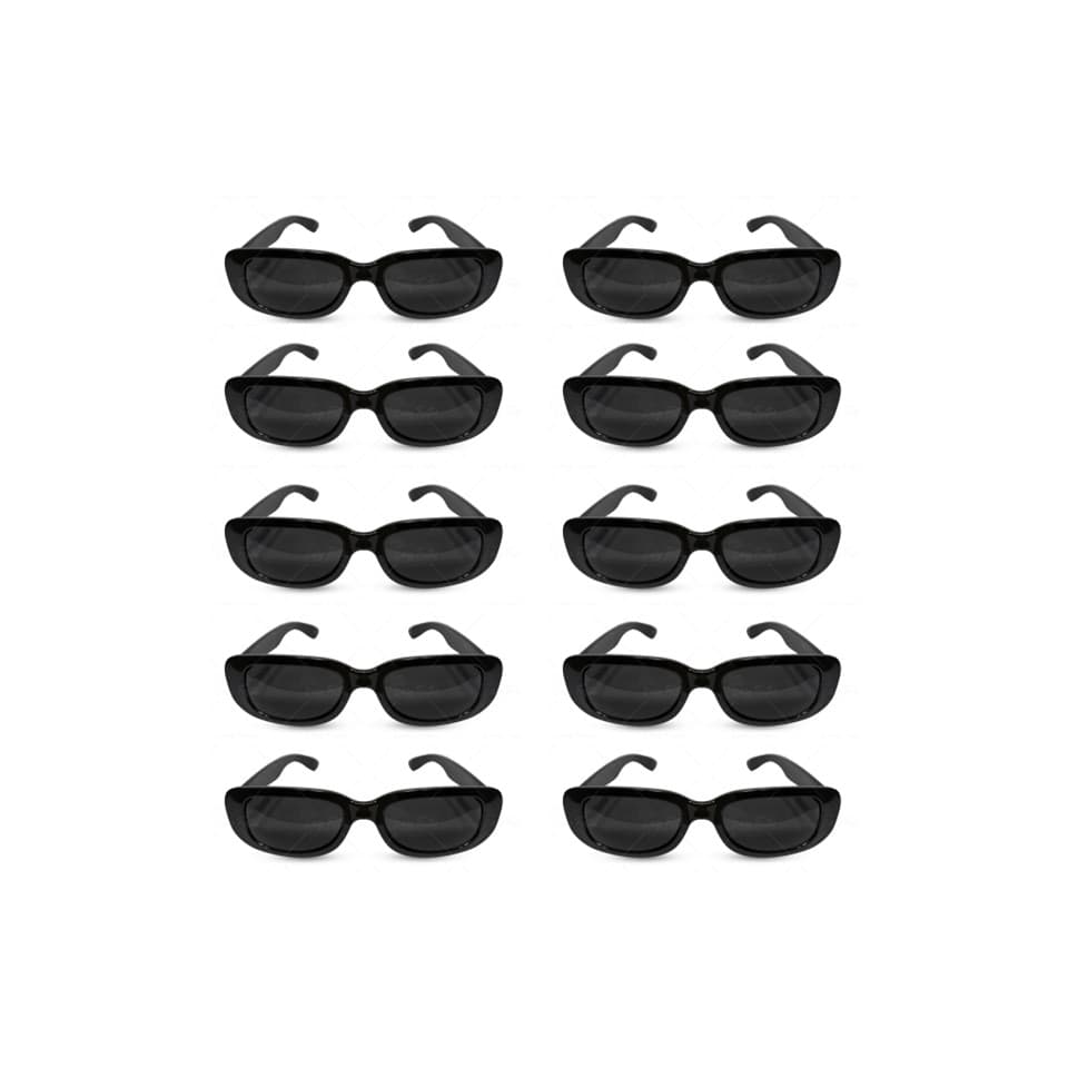 Kit 10 Óculos Festas Eventos Despedidas Retro Tik Tok Preto
