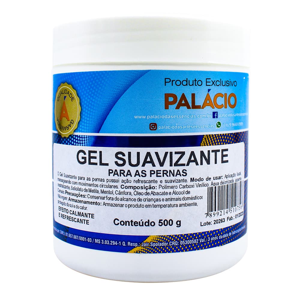 Gel Suavizante para as Pernas (Efeito Calmante e Refrescante) – 500 g