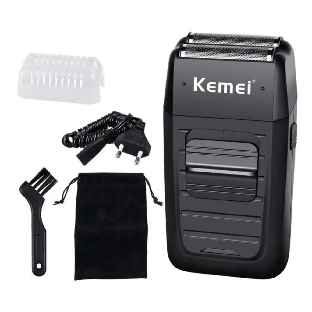 Máquina de Barbear Acabamento Shaver Kemei Recarregável KM-1102 - Bivolt 110-220V