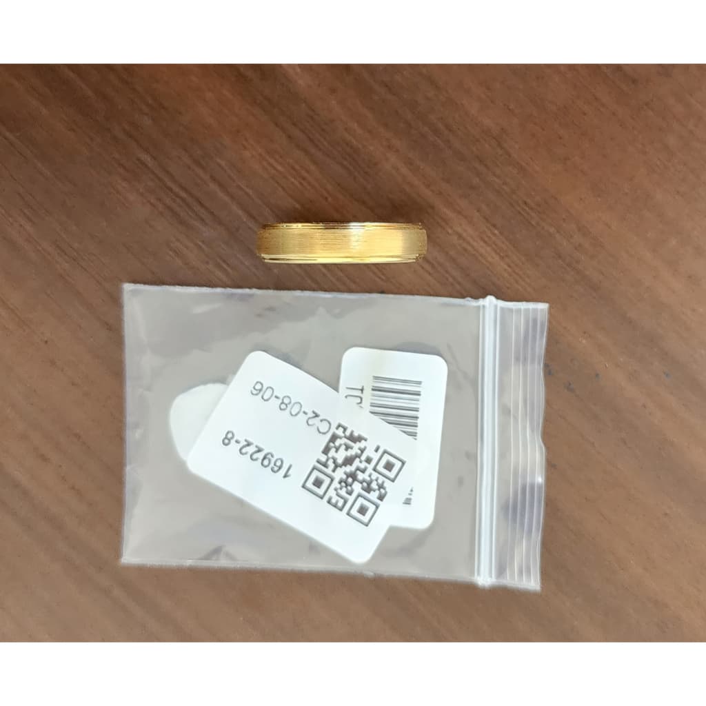 Aliança Anel Casamento noivado 5mm Tamanho 17cm Dourado