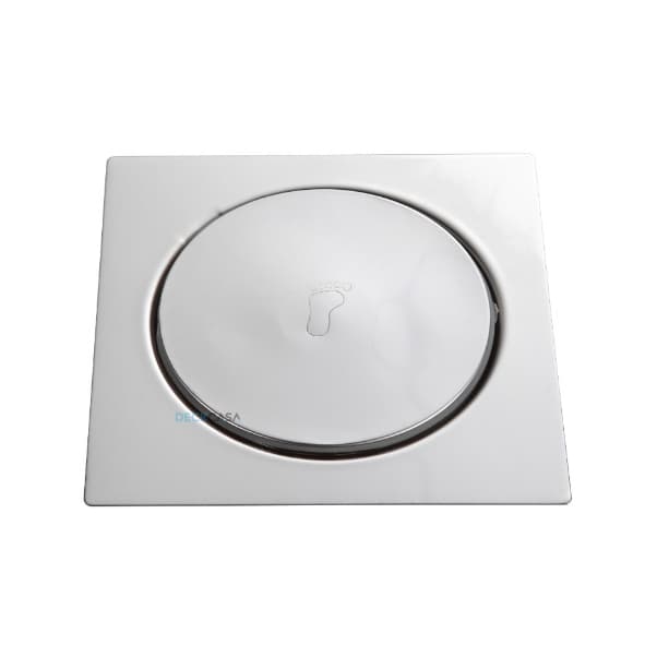 Ralo Click Inteligente 15x15 cm Inox Piso Banheiro Quadrado DC-9001