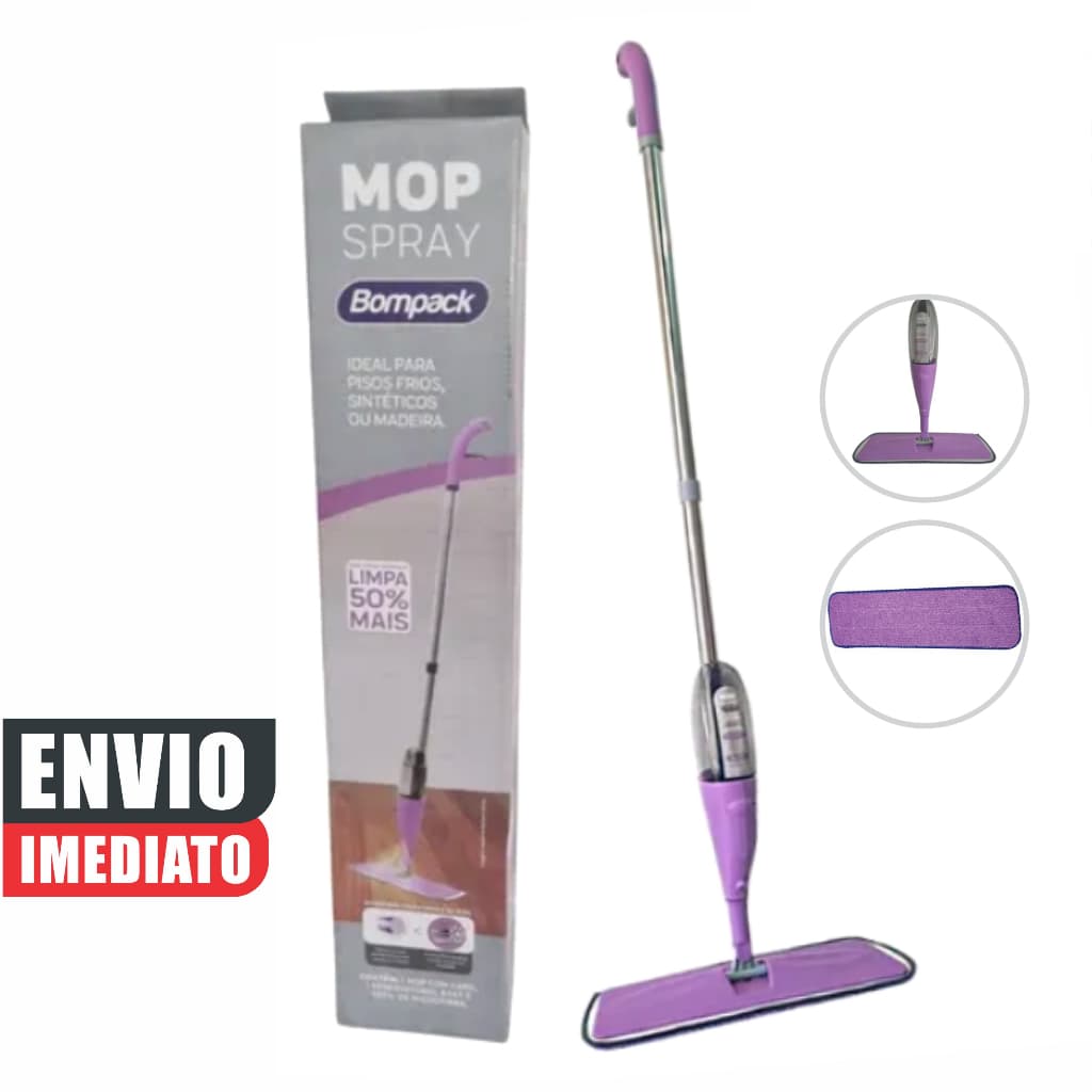 Mop Spray Rodo Mágico Microfibra com Cabo