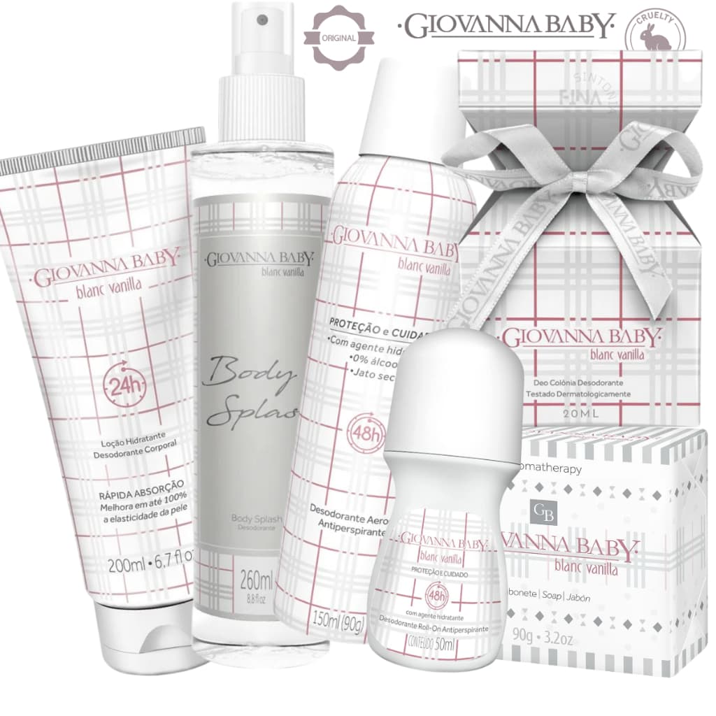 kit Giovanna Baby Vanilla Body Splash Desodorante Hidratante Deo Colonia Aerosol Sabonete A escolher
