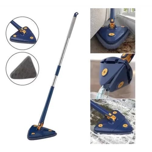Esfregão De Limpeza Pano Triangular Giratório Ajustável 360°