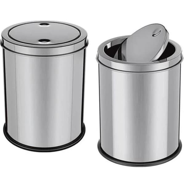 Lixeira Em Inox Basculante 8 Litros