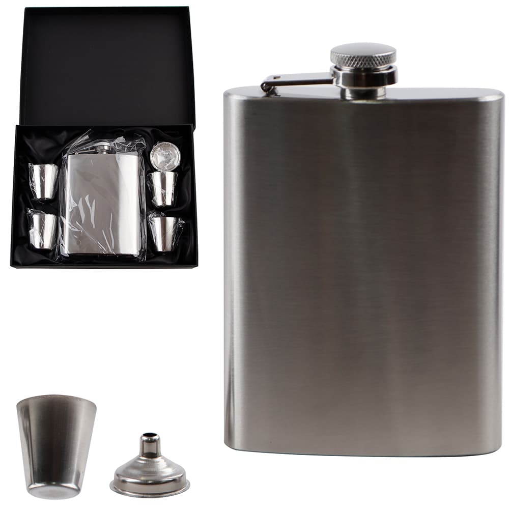 CANTIL DE INOX 224ML + 4 COPOS DE DOSE 30ML E FUNIL