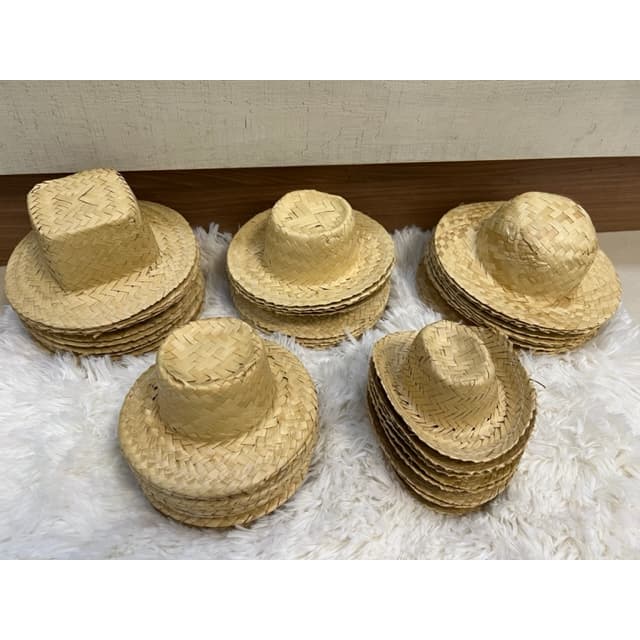 Mini Chapeu Palha Festa Junina 12cm/14cm/16cm/18cm Unidade