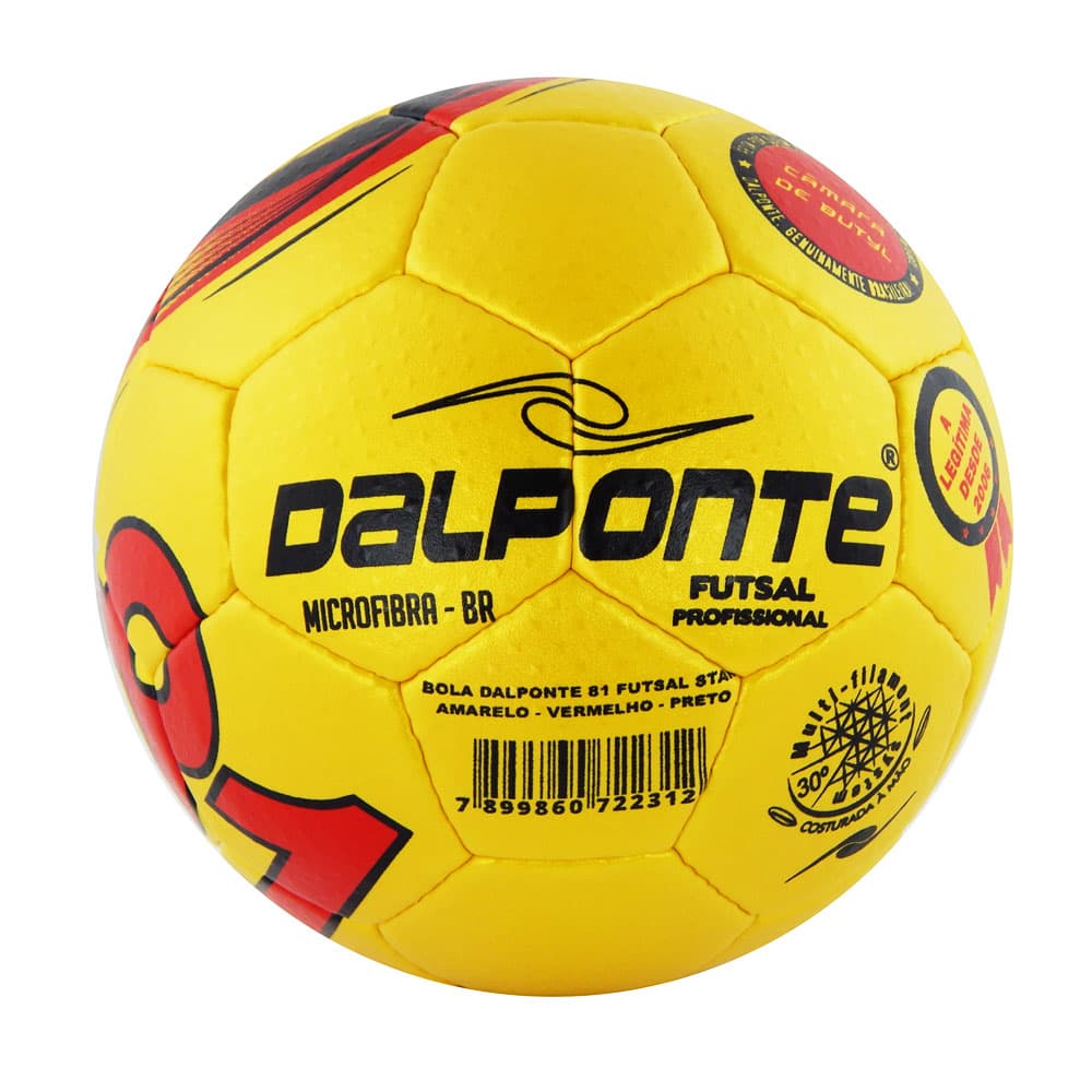 Bola De Futebol Star Futsal Dalponte 81 Amarelo Leve Original Costurada a Mão Com Nota fiscal Profissional Futsal