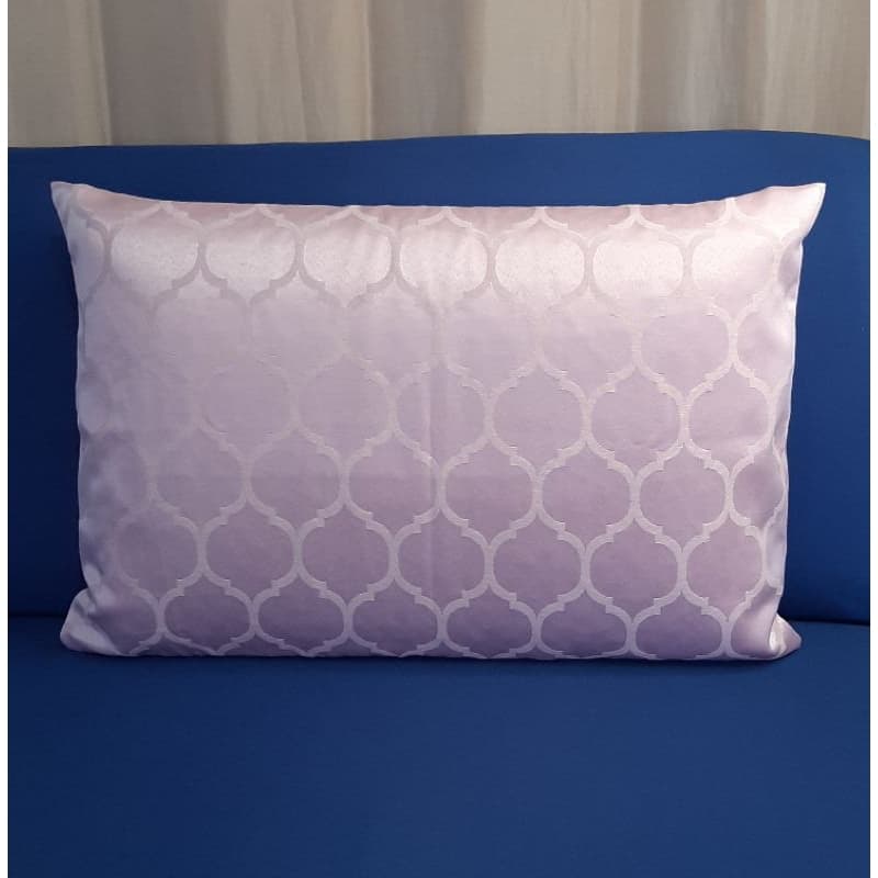 porta Travesseiro Fronha Jacquard 65x45 Com Zíper  Rosa Vermelho Verde