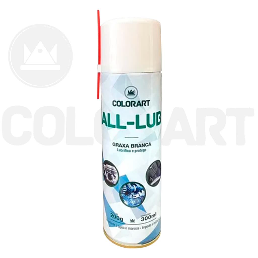 Spray Graxa Branca Lubrificante E Automotivo Colorart 300ml ALL-LUB