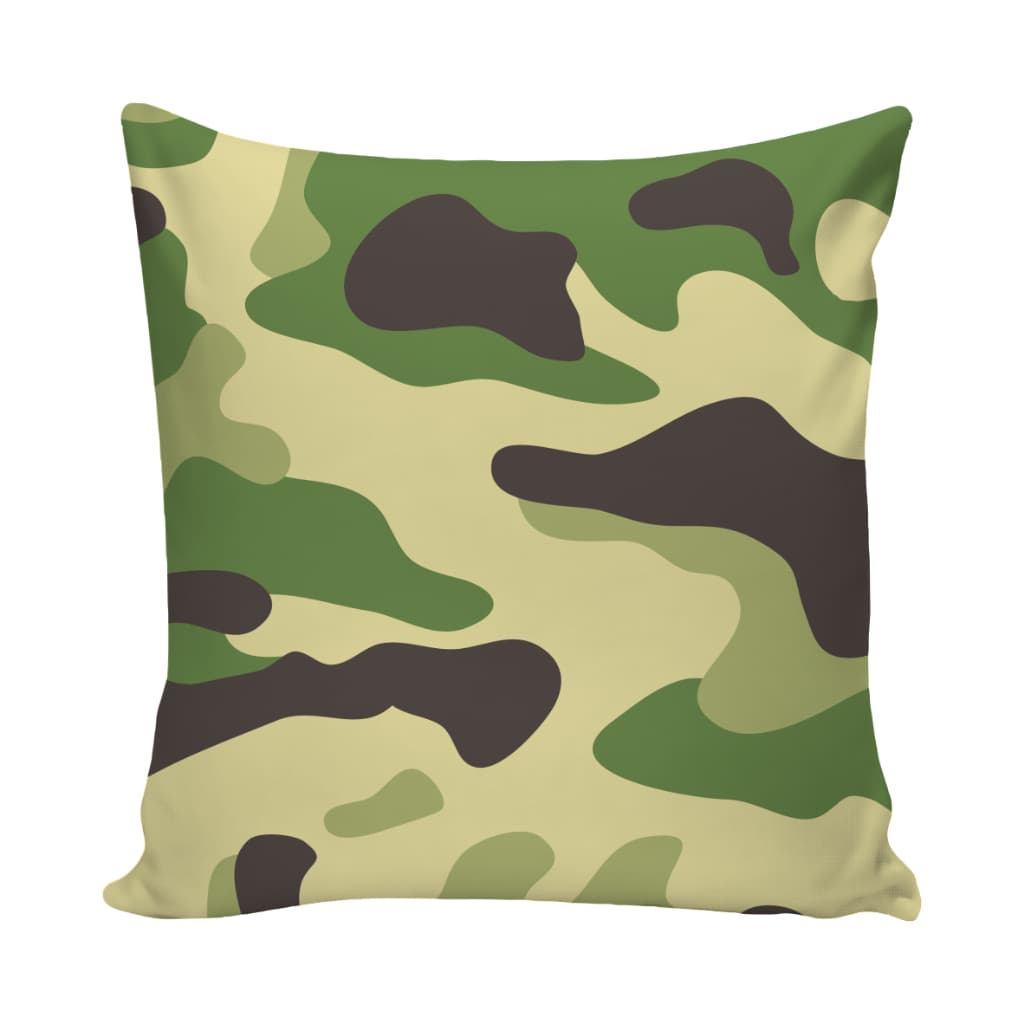 Capa de Almofada Estampa Exército Militar Camuflada - 40cm x 40cm - Decoração Quarto
