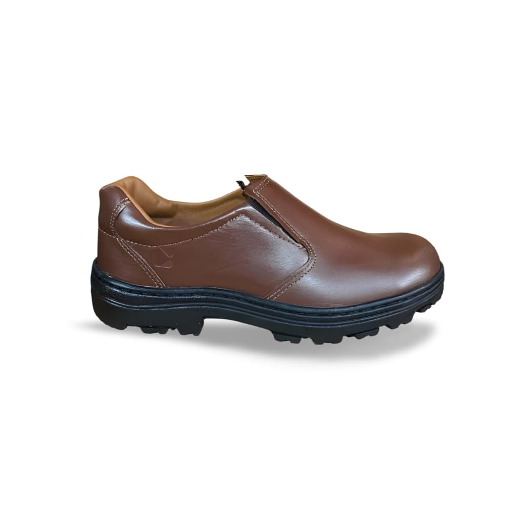Sapato Social Bota S/ Bico Conforto Couro Liso Marrom