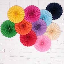 Enfeite Flor Leque Festa Junina e Decoração