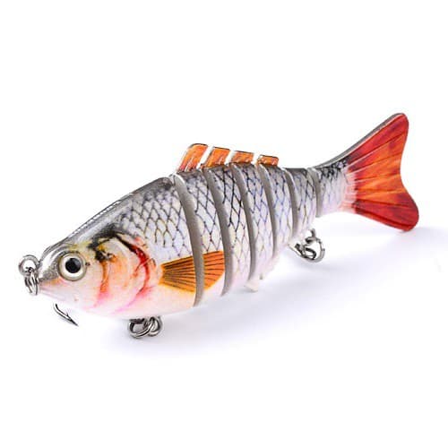 Isca Biônica De Plástico Resistente 15.5g multi-section Peixe 7-10cm Iscas Artificial