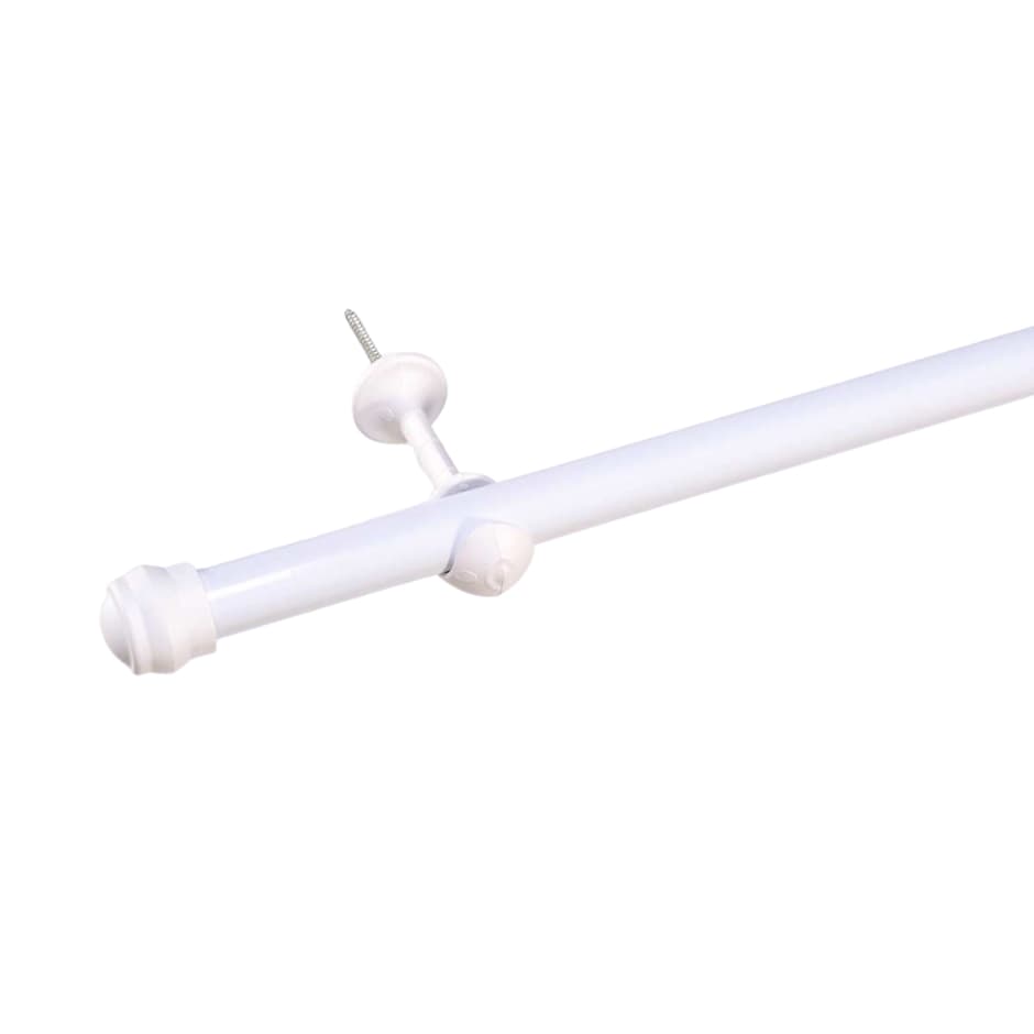 Kit Varão Simples 4 Metros 19mm P/ Cortinas - Acompanha Acessórios de Instalação - Várias Cores