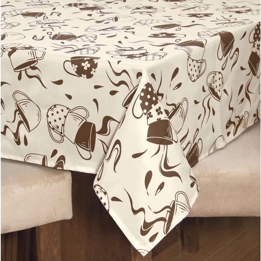 Toalha de Mesa Quadrada em Oxford Estampada 1,40x1,40m para 4 Cadeiras / 4 Lugares