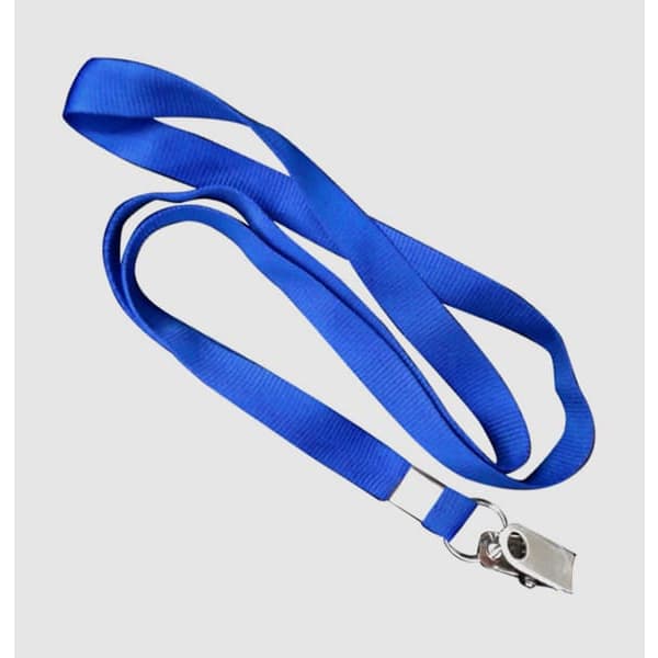 Cordão para Crachá 9mm Liso C/ Clips Jacaré Fixo | 10 unidades