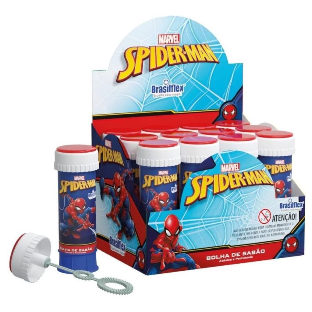 Bolha De Sabão Homem-aranha C/jogo 60 Ml Pais E Filhos (unidade)