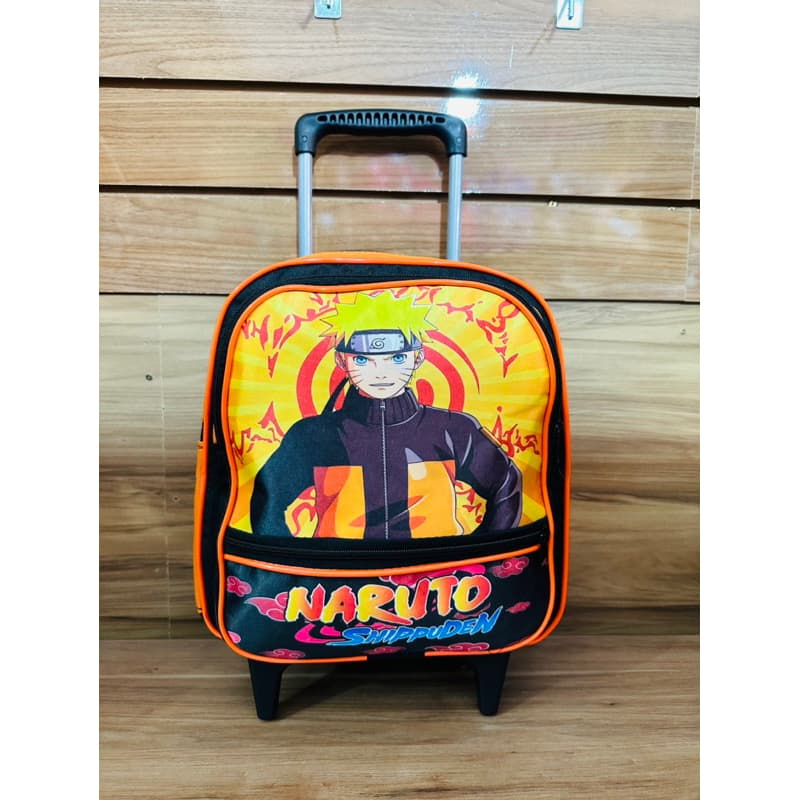 mochila infantil para creshe de rodinha naruto