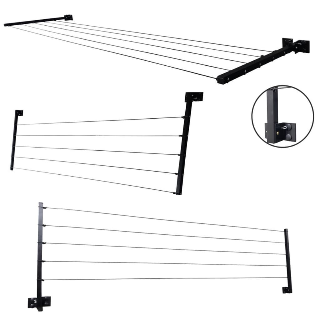 Varal De Roupa Parede Alumínio Dobravel Extensivel Até 4 Mt Suporta 30 Kg - Vulcano