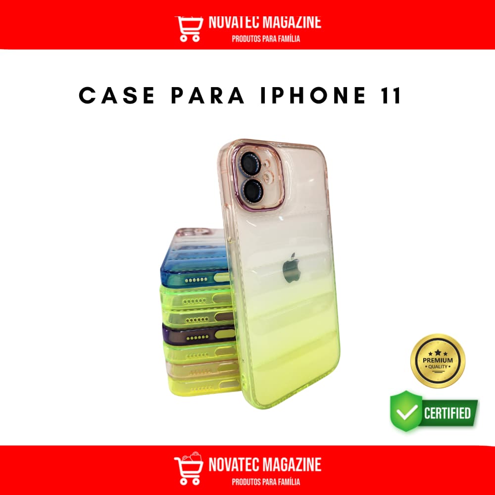 Capa Case Iphone 11 Com Textura de Ondas e Proteção da Câmera Qualidade Premium