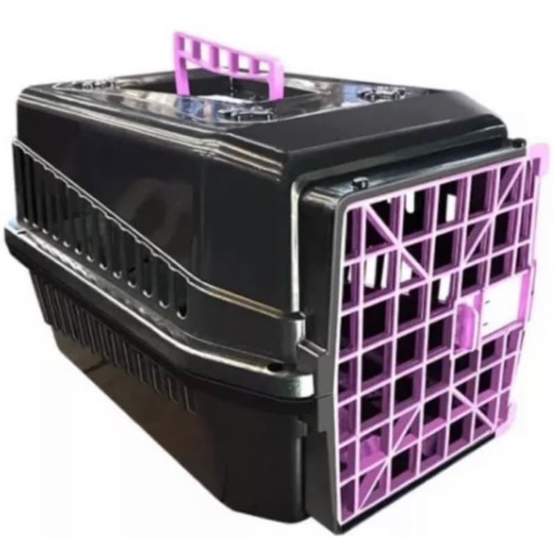 Caixa de transporte para cachorro gato Pet Tamanho N 3 Porte Médio Black MECPET