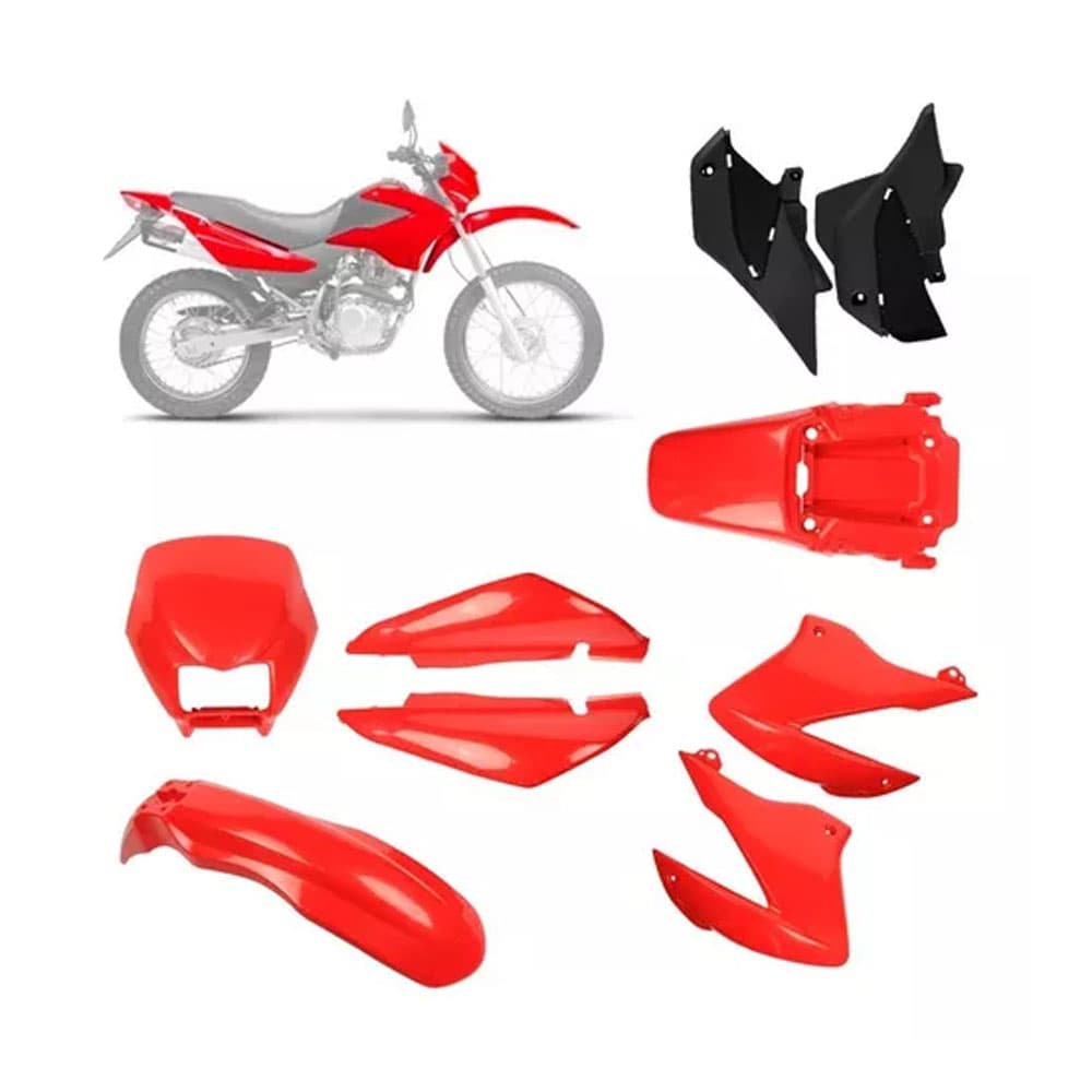 Kit conjunto Plásticos carenagens para Moto NXR Bros 2003 a 2008