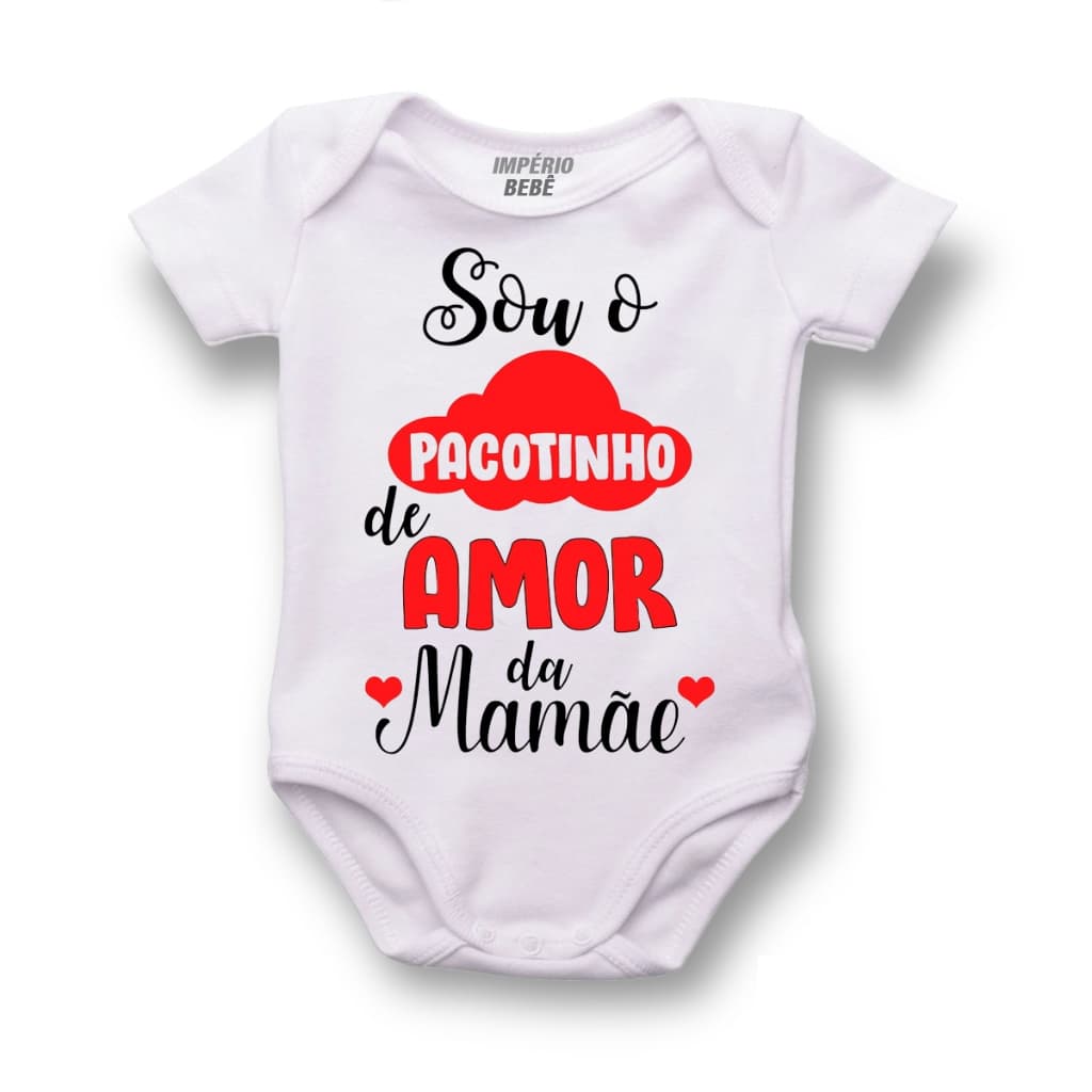 Body Do Bebê PERSONALIZADO Sou O Pacotinho De Amor Da Mamãe