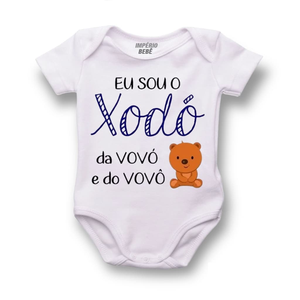 Roupa Body Bebê Personalizado Xodó Da Vovó E Do Vovô C 2879