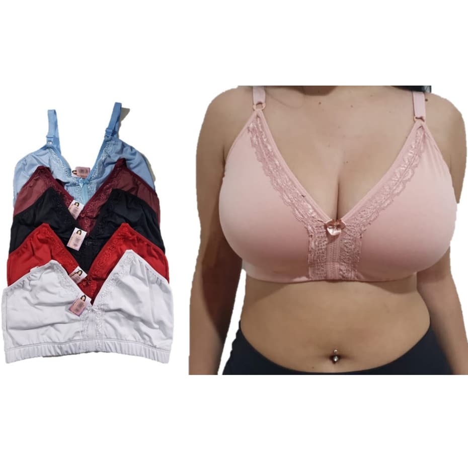 Kit 2 Sutien Sutiã Sutian Plus Size Extra Reforçado Seios Grandes Sem Bojo Lycra Silicone Liso 40 - 42 - 44 - 46 - 48 - 50 - 52 - 54 - 56