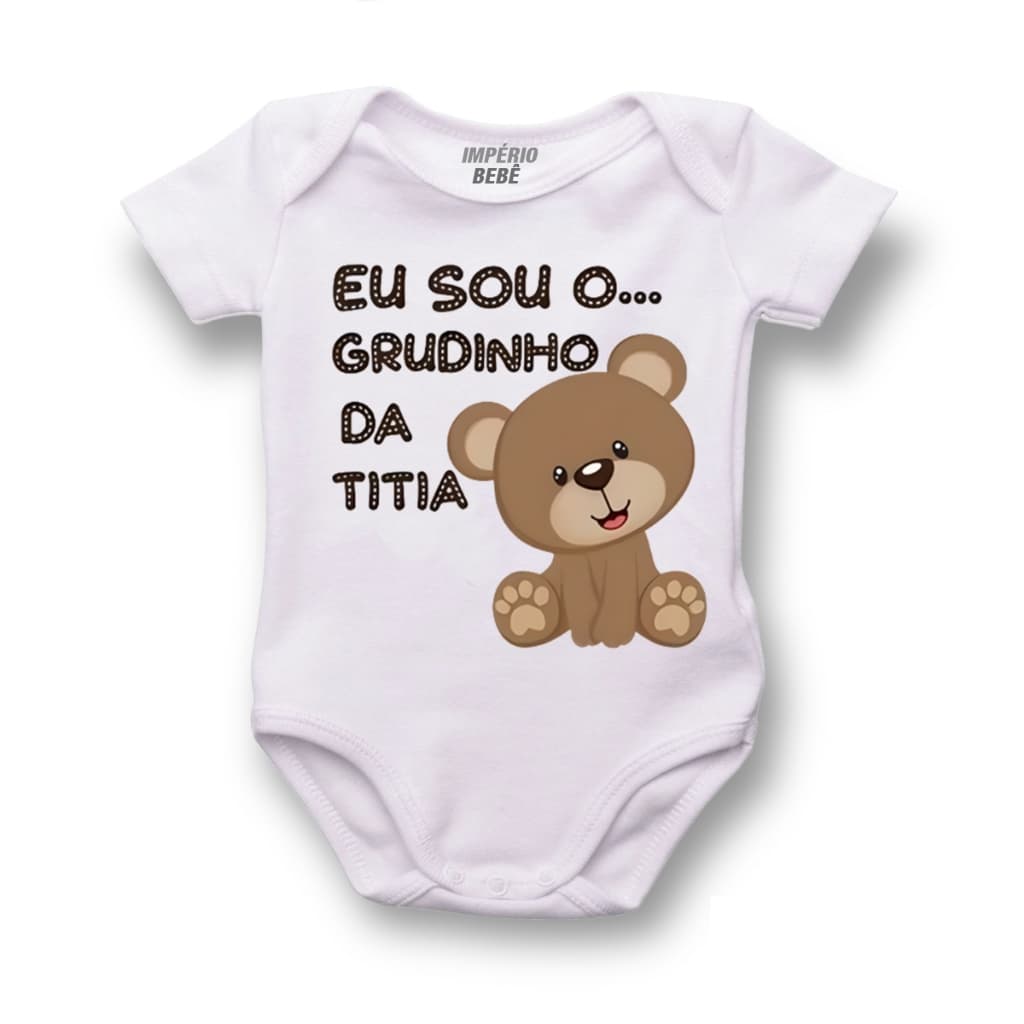 Body Bebe Infantil Personalizado Frases Titia Ursinho C04