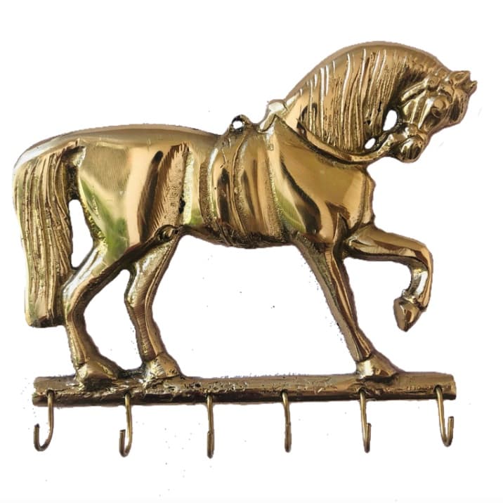 Porta Chave Cavalo Bronze Decoração Casa Parede Artesanato