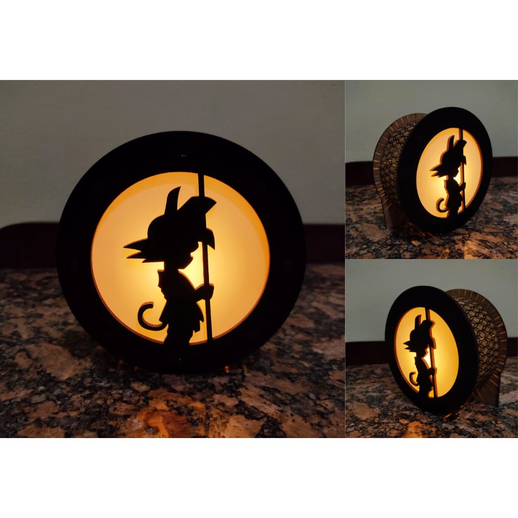 Luminária Abajur Dragon Ball Mod 2 De Mesa Decorativa Geek Gamer