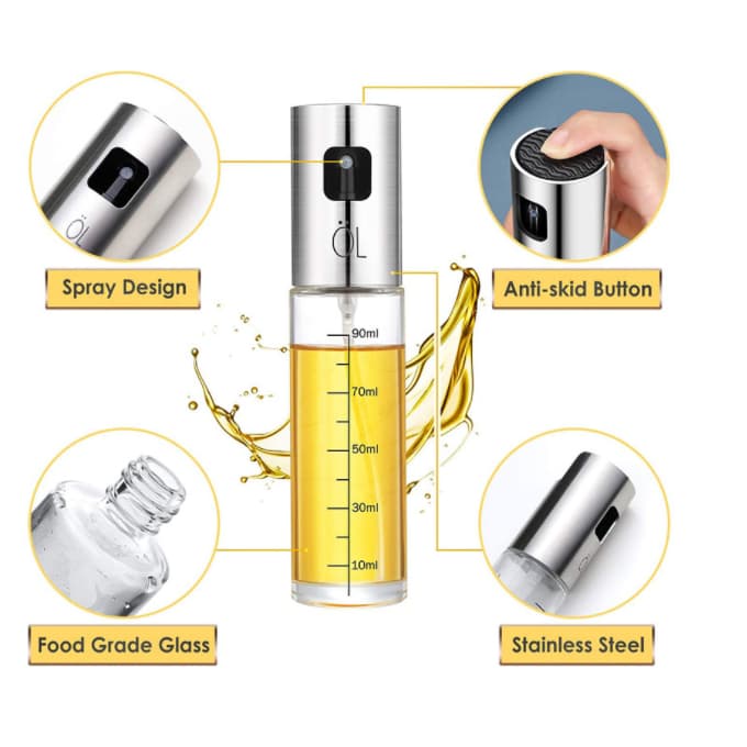 2 Spray Pulverizador Vidro Borrifador Azeite Vinagreessenciais De Cozinha Promoções