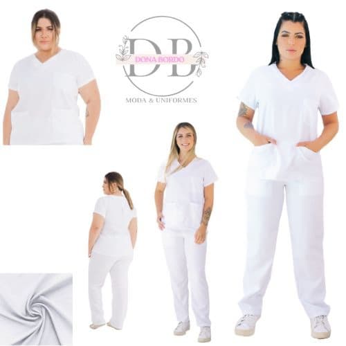 Scrub Feminino / Pijama Cirúrgico Calça Com Bolso Uniforme Medico Hospital 10