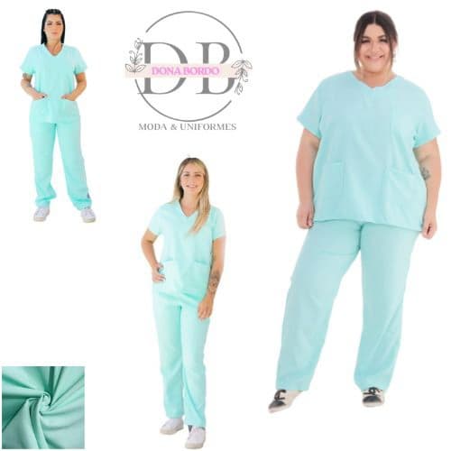 Pijama Cirurgico Unissex Conjunto Hospitalar - Gabardine - Uniforme Profissional 10