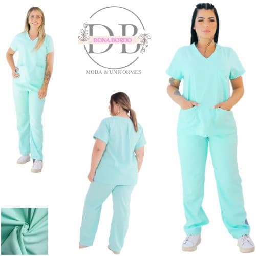 Pijama Hospitalar Conjunto Scrub Uniforme Hospitalar Cirúrgico Feminino 10